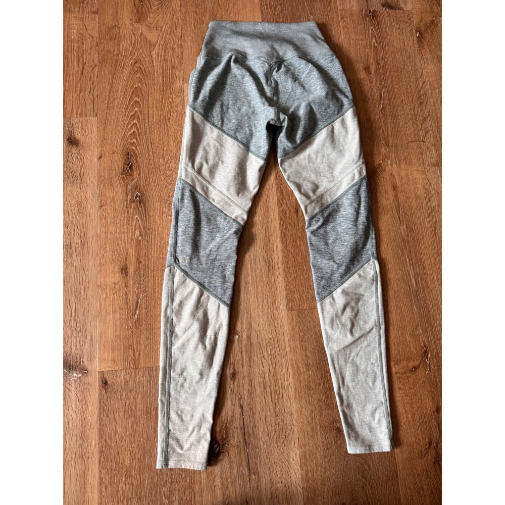 Alo Yoga Green White Colorblock High Waisted Leggings Size XS